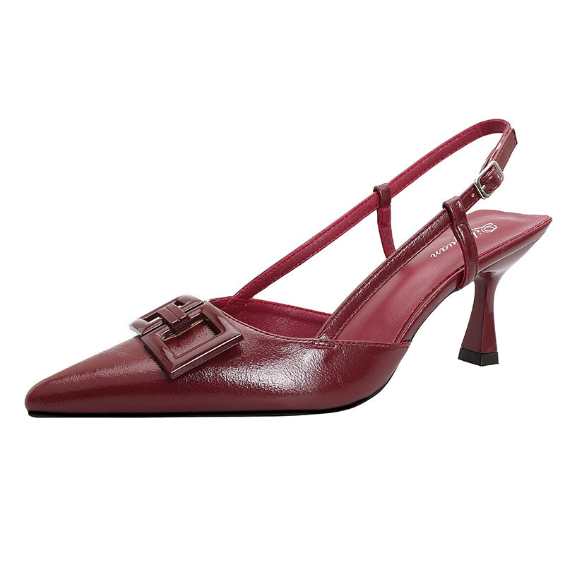 Damen Slingback-Pumps mit eleganter Schnallenapplikation EB