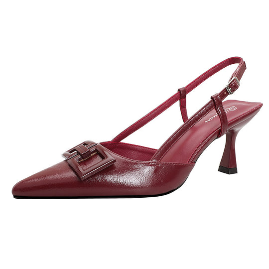 Damen Slingback-Pumps mit eleganter Schnallenapplikation EB
