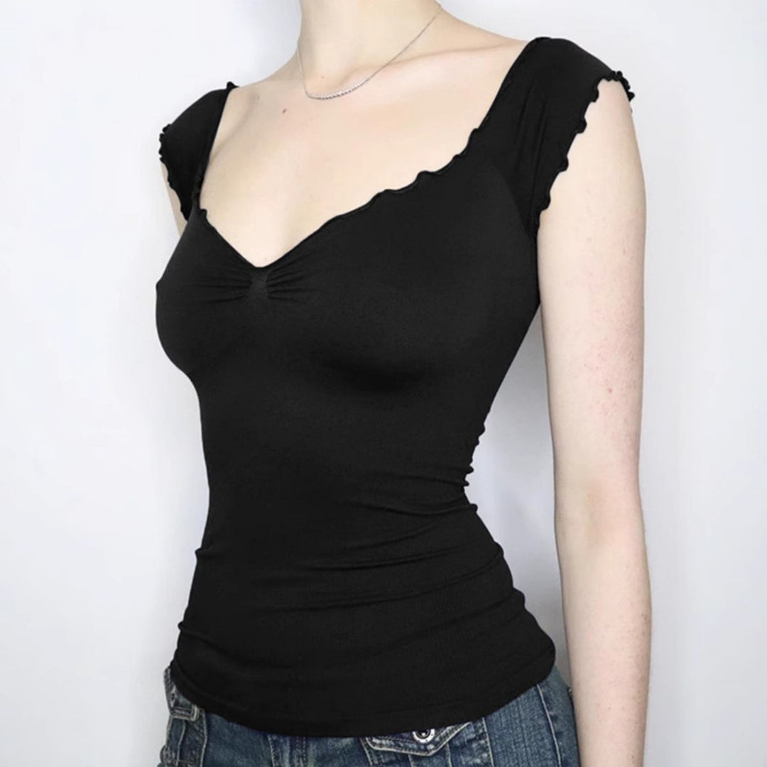 Damen elegantes Oberteil mit Rüschendetails und schulterfreiem Design EB