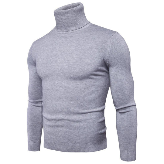 Herren nan figurbetonter Rollkragenpullover aus Feinstrick mit elastischer Passform EB
