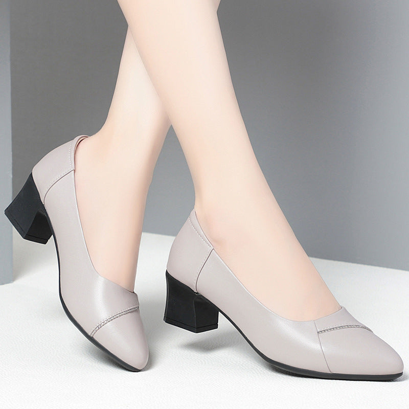 Damen Bequeme Pumps mit elegantem Blockabsatz und klassischem Design EB