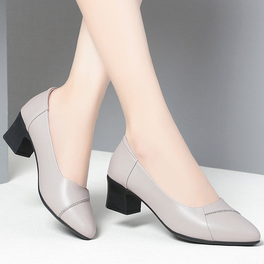 Damen Bequeme Pumps mit elegantem Blockabsatz und klassischem Design EB