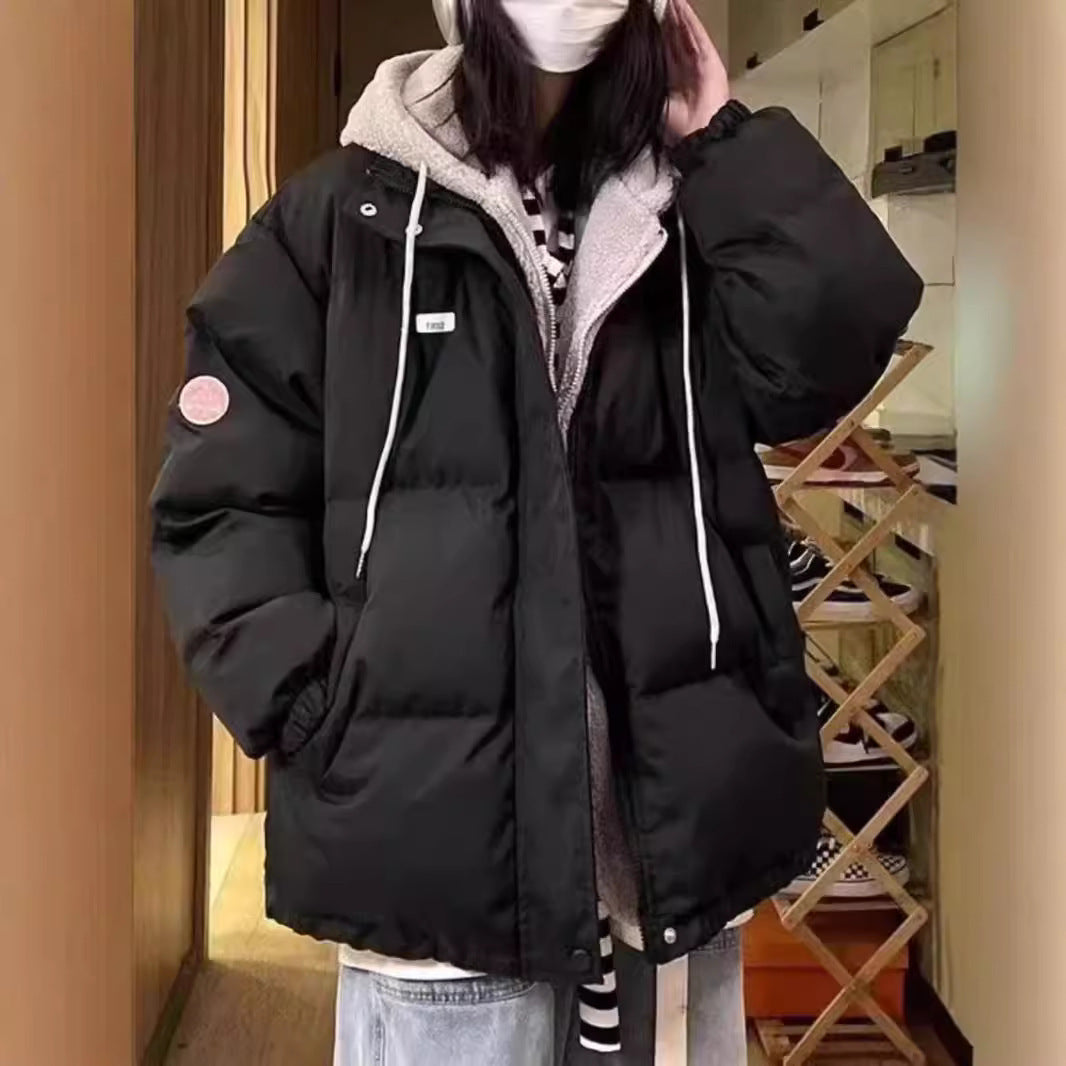 Damen gesteppte Winterjacke mit wärmendem Fleece-Innenfutter und praktischem Kapuzenkragen EB