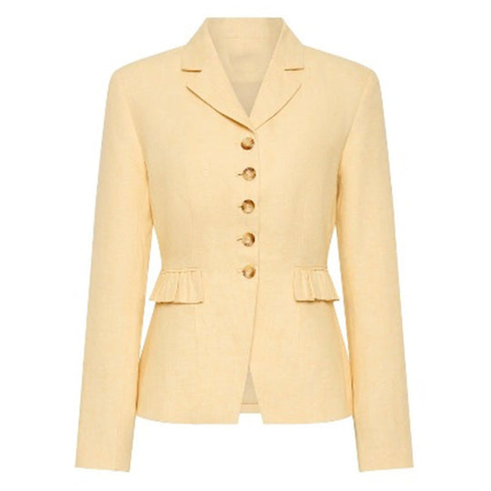 Damen elegantes Hosenanzug-Set mit taillierter Jacke und weit geschnittenen Hosen EB