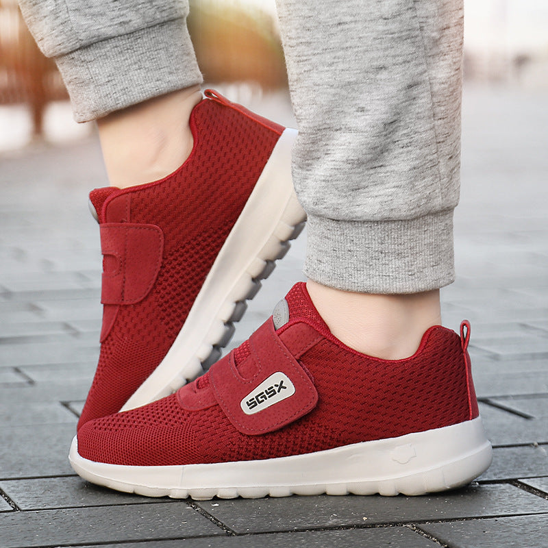 Damen Sportschuhe mit verstellbarem Klettverschluss und atmungsaktivem Mesh-Obermaterial EB