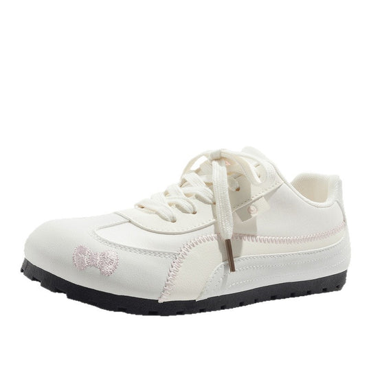 Damen Sportliche Freizeit Sneakers mit zarter Stickerei EB