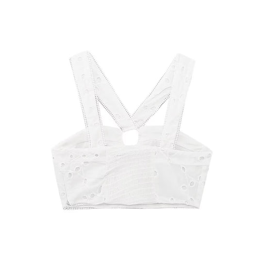 Damen Crop-Bra mit zarter Lochspitze und elegantem Rückenausschnitt EB