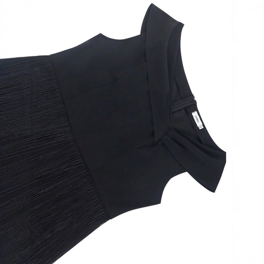 Damen elegantes Kleid mit Fransen-Detail EB