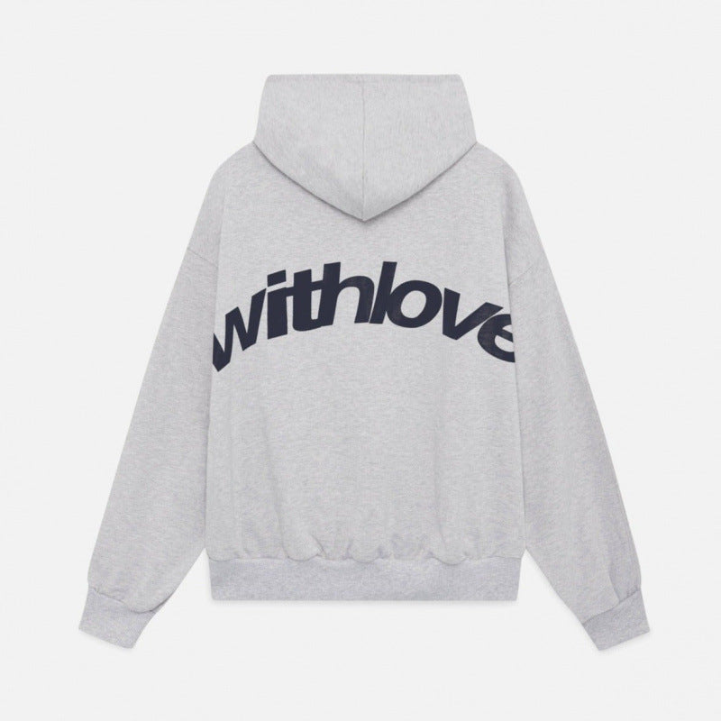 Unisex nan Oversized Kapuzenpullover mit großem Rückenprint und weichem Fleece Innen EB