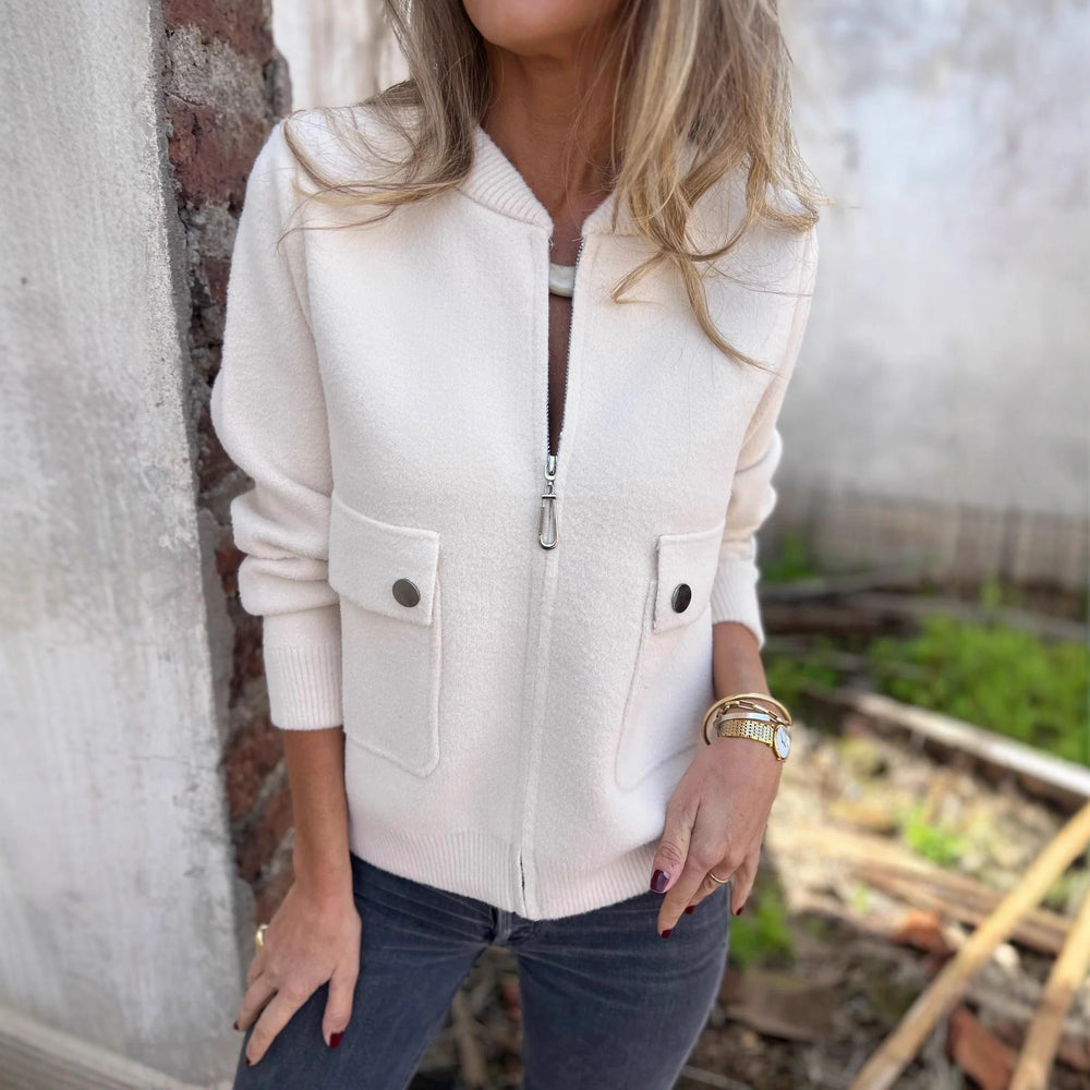 Damen Fleecejacke mit praktischen Taschen und Reißverschluss EB