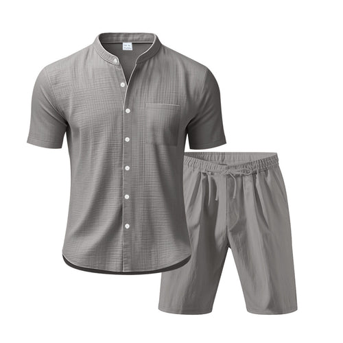 Herren Kurzarm-Set mit hochwertigem, atmungsaktivem Gewebe und elastischem Bund EB