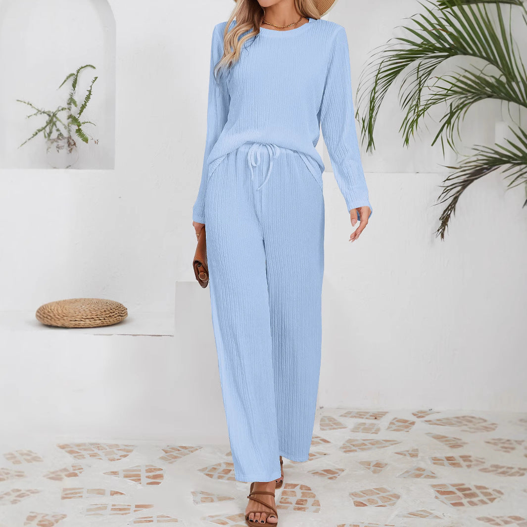 Damen Elegantes und bequemes Set aus gefeuchtetem Material EB