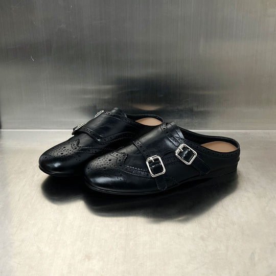 Damen Elegante Mokassins mit modischen Schnallen und perforiertem Design EB