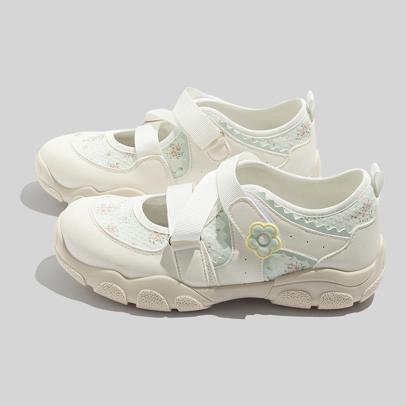 Damen Sportliche Sandalen mit floralen Akzenten EB