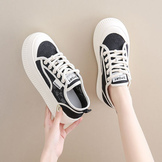 Damen Freizeitsneaker mit eleganter Spitze und rutschfester Sohle EB