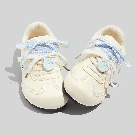 Damen Komfortable Sneaker mit kuscheligem Innenschuh und verspieltem Design EB