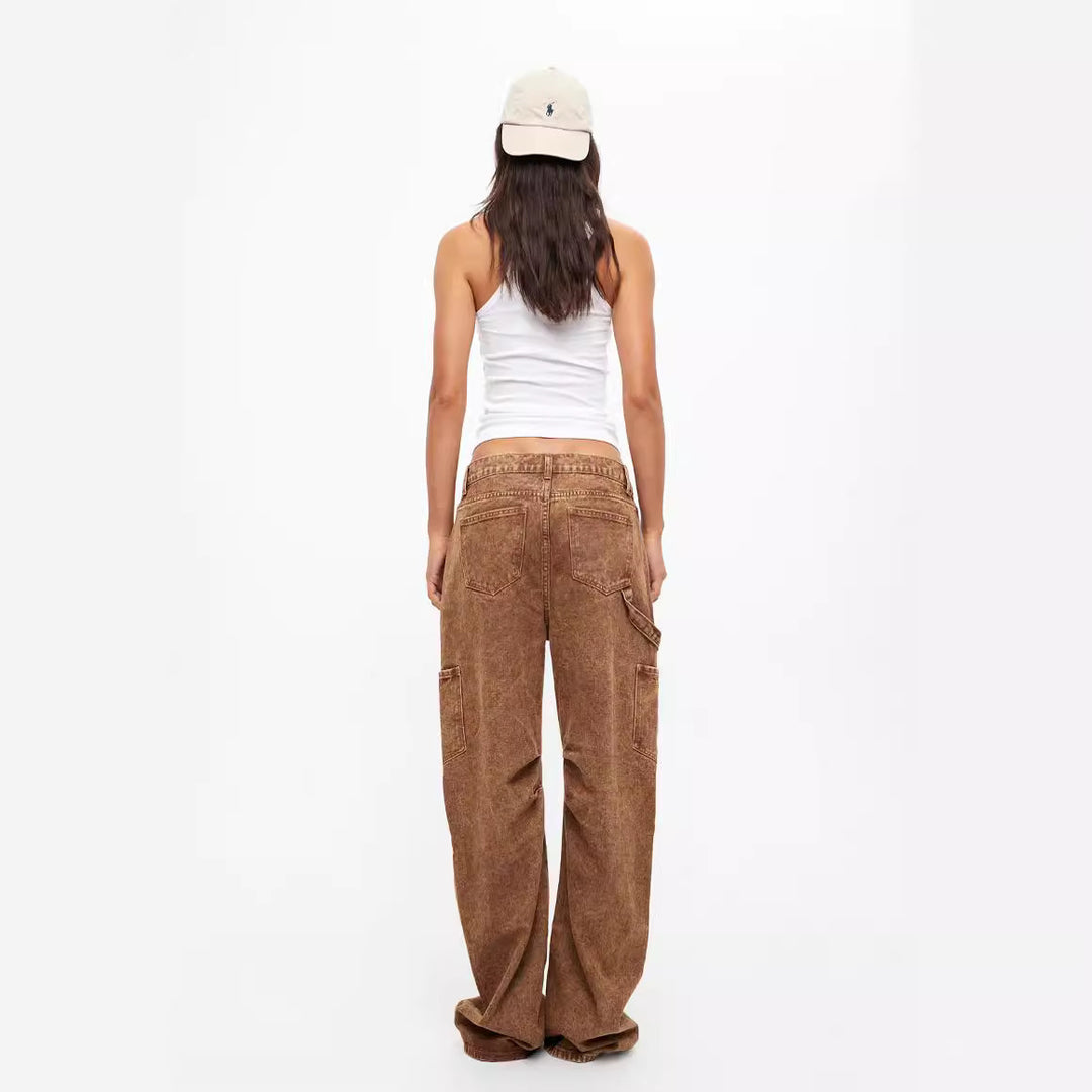 Damen Cargo-Jeans im lässigen Schnitt mit praktischen Taschen EB