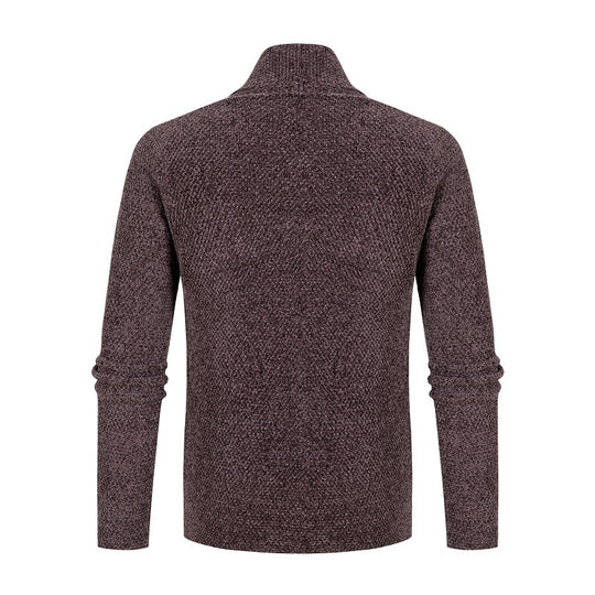 Herren Strickjacke mit modernem Schalkragen und feinem Strukturmuster EB