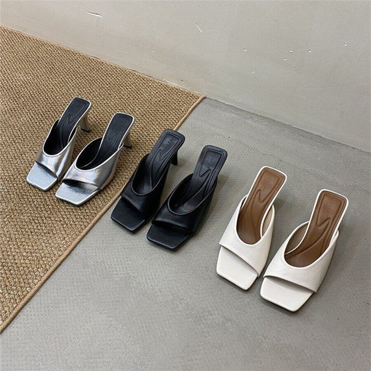 Damen elegante Mules mit geschwungenem Design EB