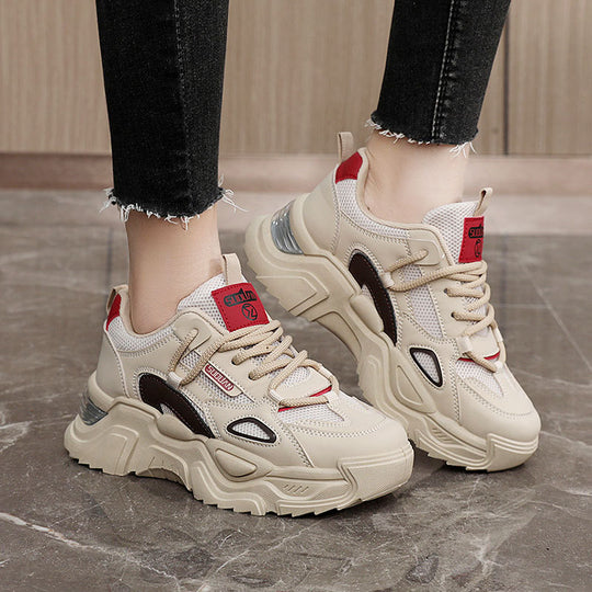Damen Sportliche Chunky Sneaker mit atmungsaktiver Mesh-Oberfläche und dämpfendem Profil EB