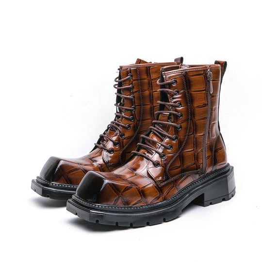 Damen robuste und stylishe Stiefel mit Reißverschluss EB