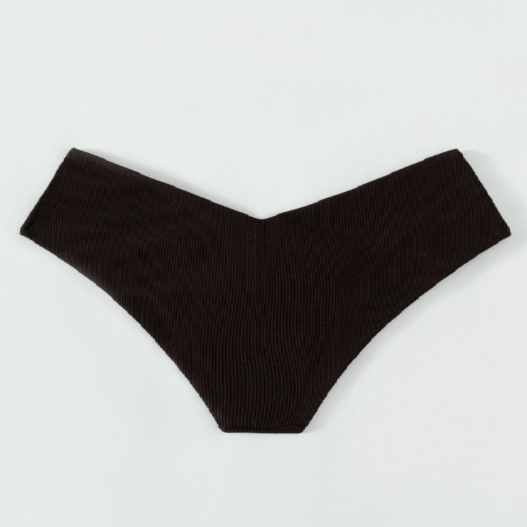 Damen Hochgeschnittene Bikinihose mit V-Ausschnitt EB