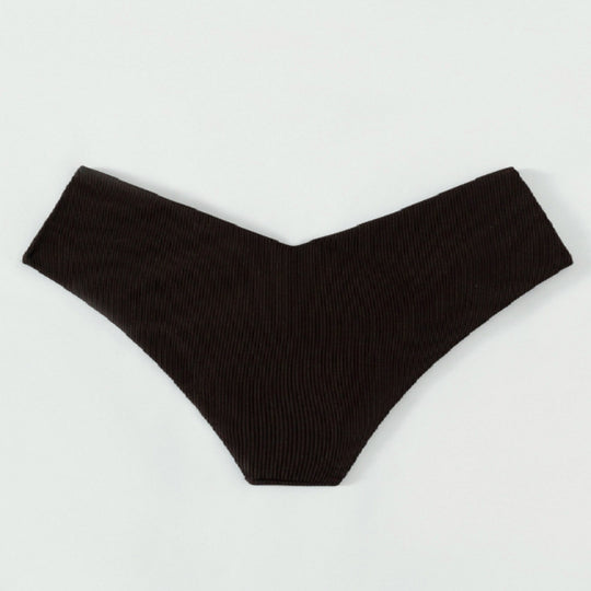 Damen Hochgeschnittene Bikinihose mit V-Ausschnitt EB