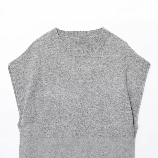 Damen lässiges Stricktop mit asymmetrischem Saum EB