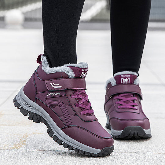 Damen Sportliche Winter Sneaker mit Warmfutter und rutschfester Sohle EB