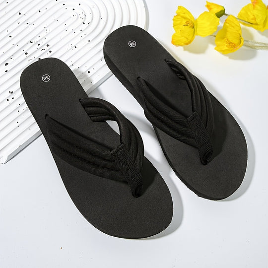 Damen Komfortable Zehentrenner-Sandalen mit gepolstertem Fußbett EB