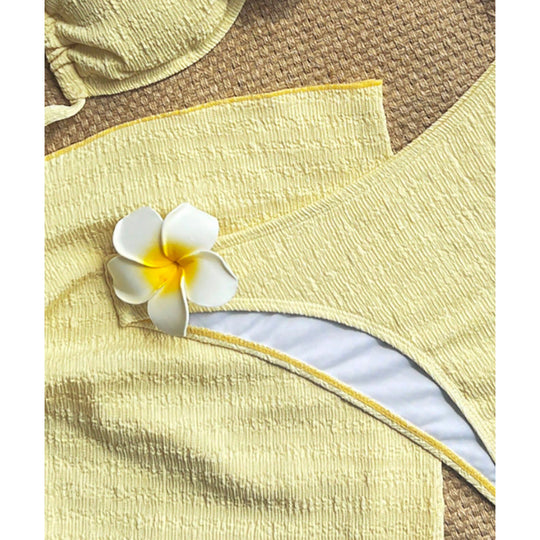 Damen Bandeau-Bikini mit feiner Struktur EB