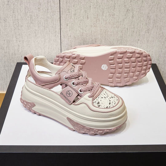 Damen Modische Sneaker mit luftigen Lochungen und dämpfender Laufsohle EB
