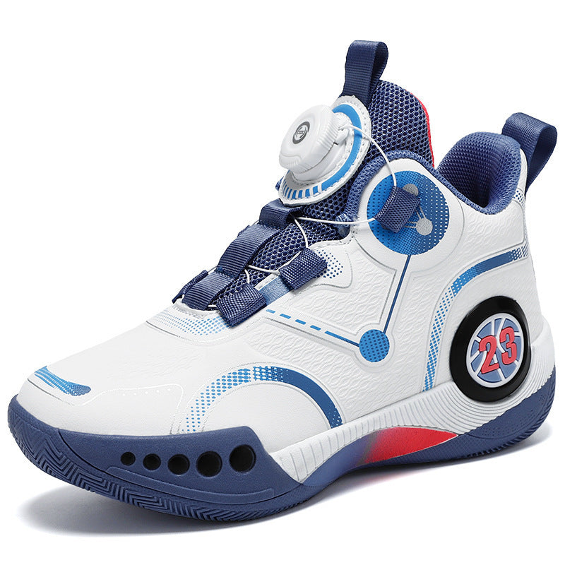 Unisex futuristische High‑Top Basketball‑Sneaker mit Drehverschlusssystem und gepolsterter Wabenzwischensohle EB