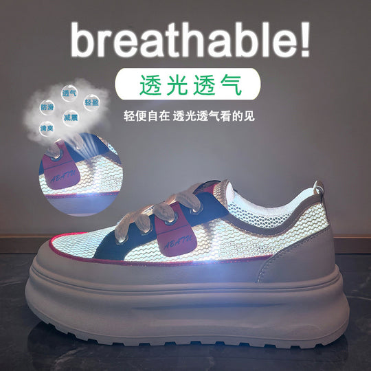 Damen Modische Sneaker mit luftiger Netzstruktur und komfortabler Sohle EB