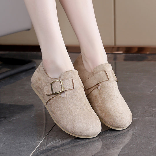 Damen Komfortable Slipper mit praktischem Klettverschluss EB
