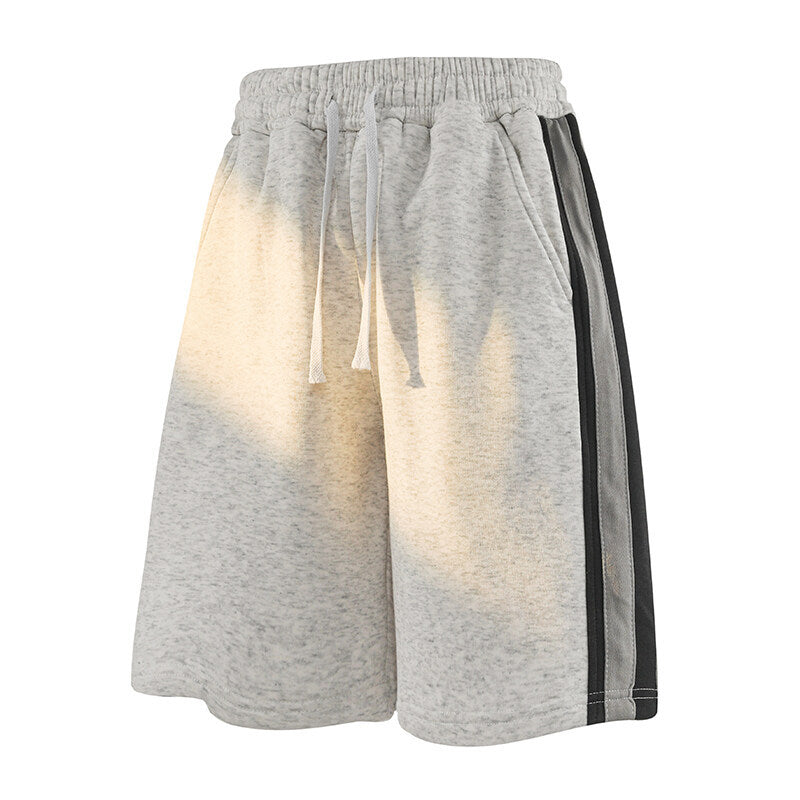 Damen Sportliche Shorts mit elastischem Bund und gestreiftem Design EB
