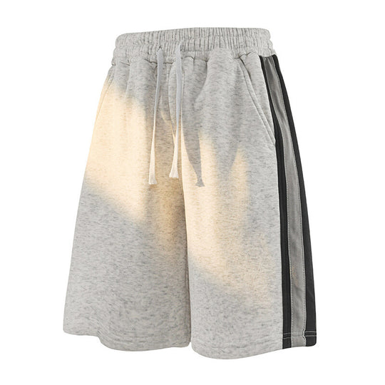 Damen Sportliche Shorts mit elastischem Bund und gestreiftem Design EB