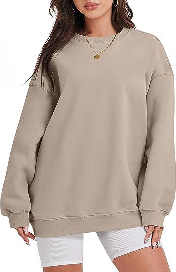 Damen nan extraweites Oversize-Sweatshirt mit überschnittener Schulter und angerautem Innenfutter EB