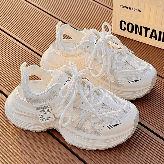 Damen Sportliche Sneakers mit atmungsaktivem Mesh-Obermaterial und rutschfester Sohle EB
