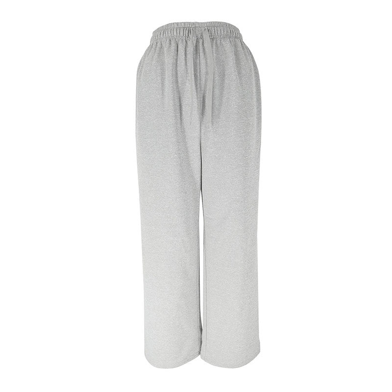 Damen Bequeme Freizeithose mit elastischem Taillenzug und weitem Bein EB