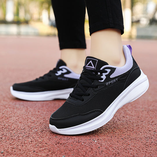 Damen Leichte Fitness-Sneaker mit atmungsaktiver Mesh-Oberfläche und bequemer Dämpfung EB
