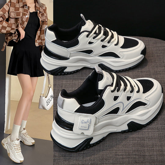 Damen Chunky Sneakers mit modischem Design und atmungsaktiver Obermaterialstruktur EB