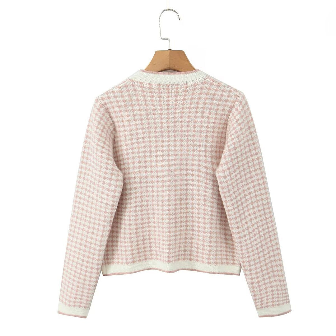 Damen Cardigan mit dekorativen Details und charmantem Schalkragen EB