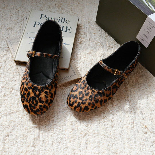 Damen Ballerinas mit tierischen Applikationen und komfortablem Innenfutter EB
