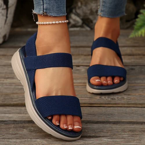 Damen Komfortable und atmungsaktive Sandalen mit elastischen Riemen EB