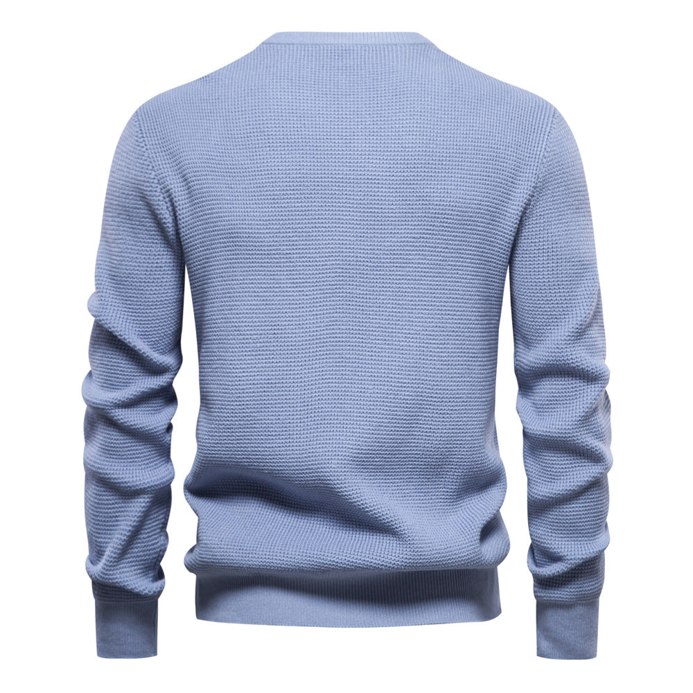 Herren Pullover mit modernem Strukturdesign und auffälligen Farbdetails EB
