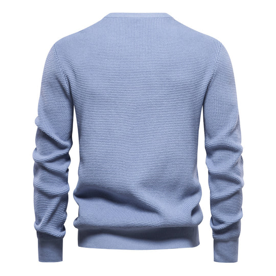 Herren Pullover mit modernem Strukturdesign und auffälligen Farbdetails EB