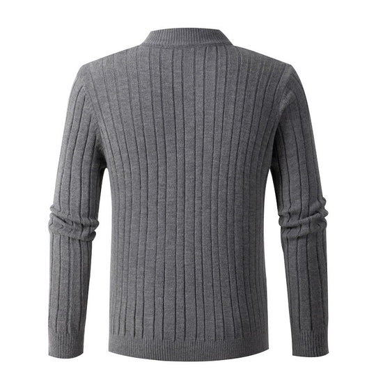 Herren Strickpullover mit hochschließendem Kragen EB