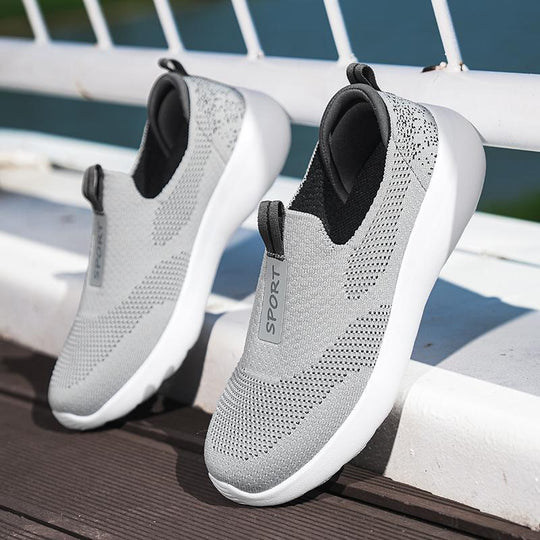 Damen Einfache und atmungsaktive Slip-On Sneakers EB