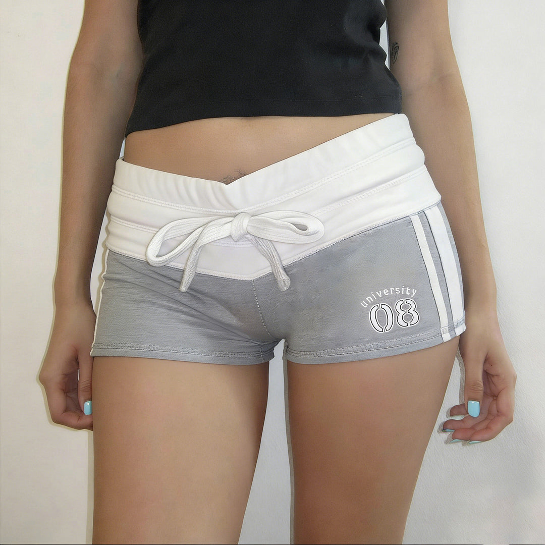 Damen Freizeitshorts mit elastischem Bund und dekorativem Bindegürtel EB